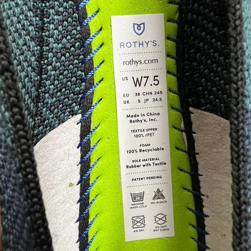 Rothy’s The flat Pine Plaid Green‎ Limited Edition Size 7.5